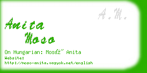 anita moso business card